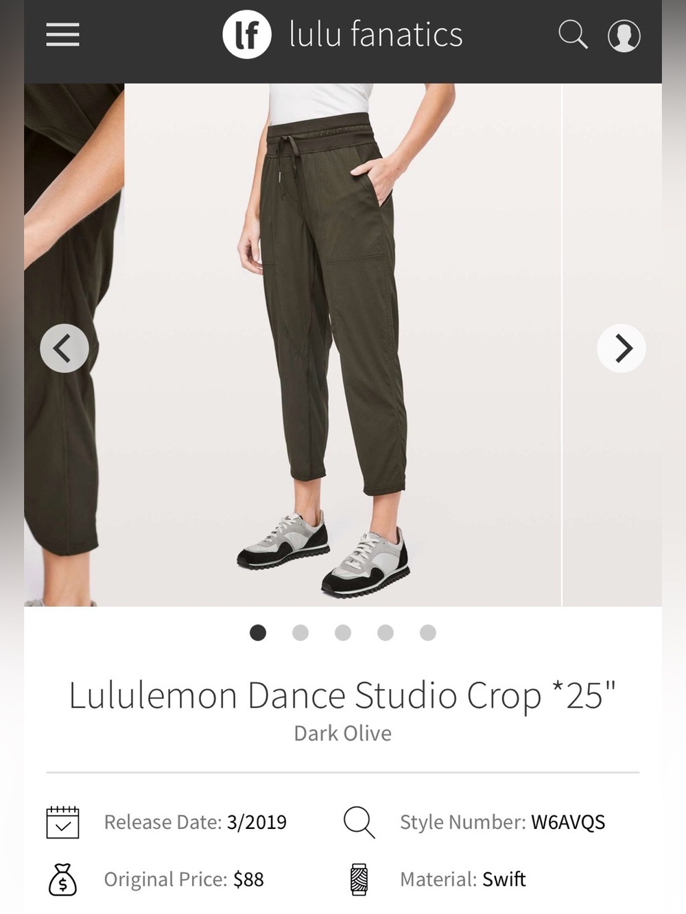 Lululemon Dance Studio Crop